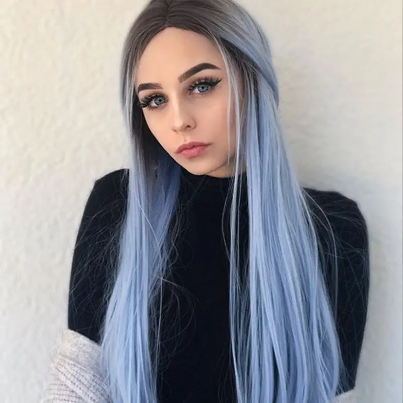 blue wig